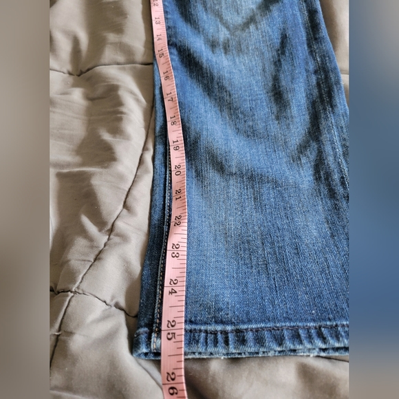 ✨️HP✨️7 For All Mankind | Blue Denim Slim Straight Leg Jeans (SIZE 27) - Picture 7 of 9